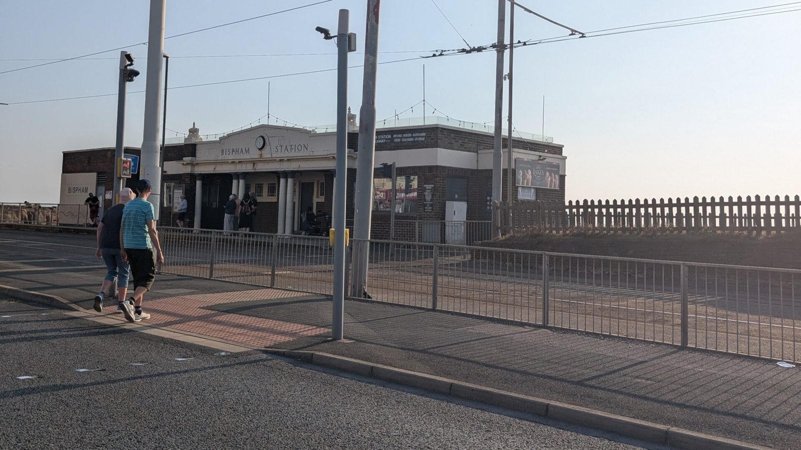 Bispham Station tram stop on Queens Promenade